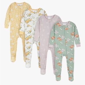 Floral and Fox Print Kids Pajama Set